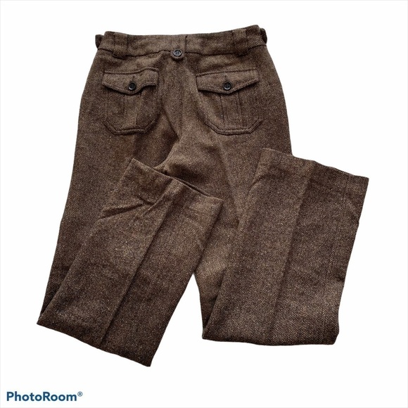 ESPRIT wool/silk blend brown trousers with lining - Picture 10 of 11